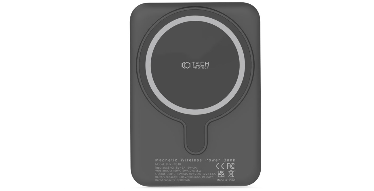 TechProtect PB10 LifeMag MagSafe Power Bank 5000 mAh czarny